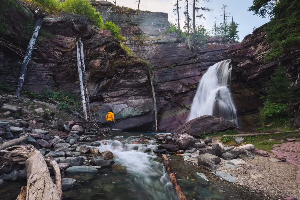 Baring Falls in Glacier