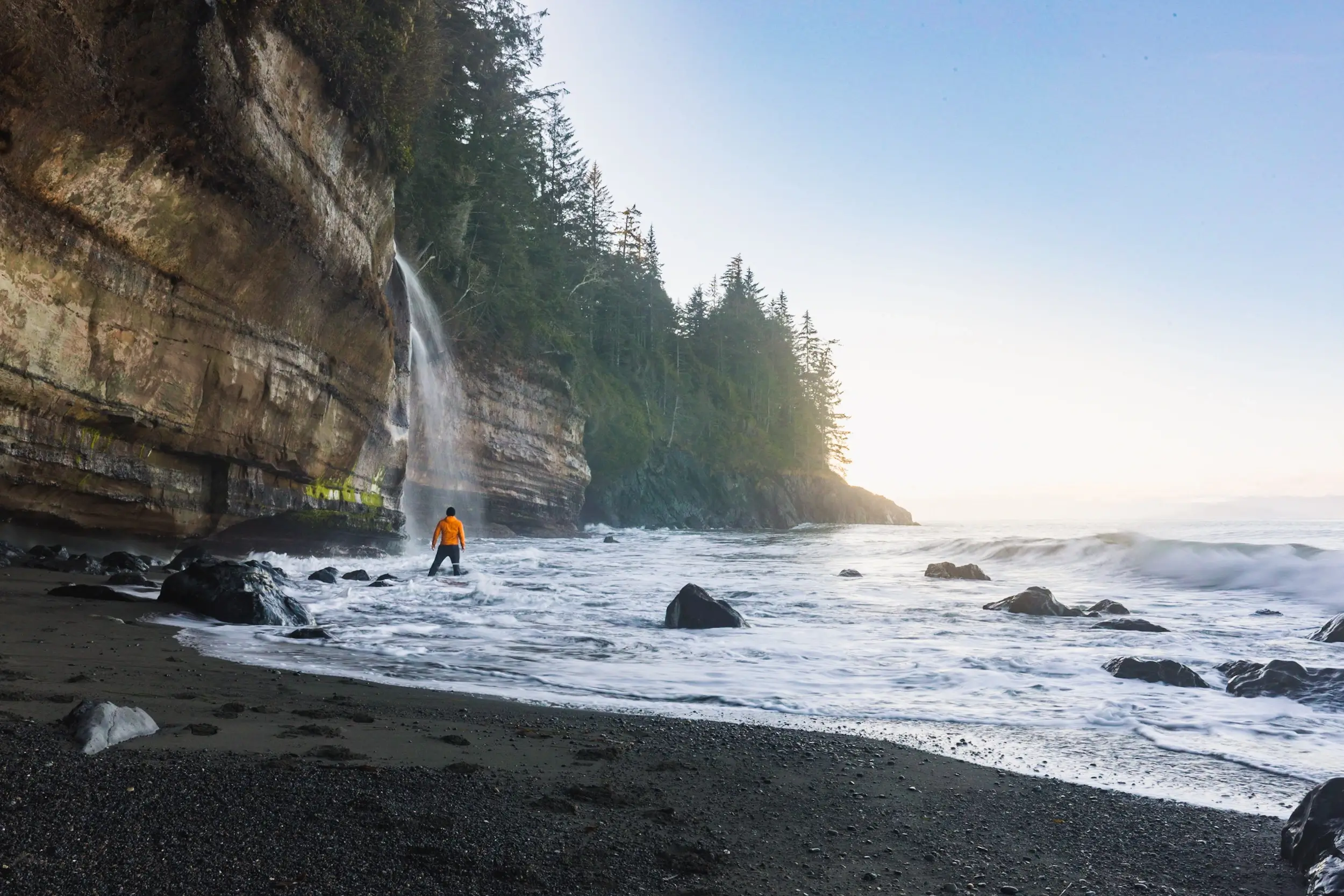 Mystic Beach Falls on Vancouver Island