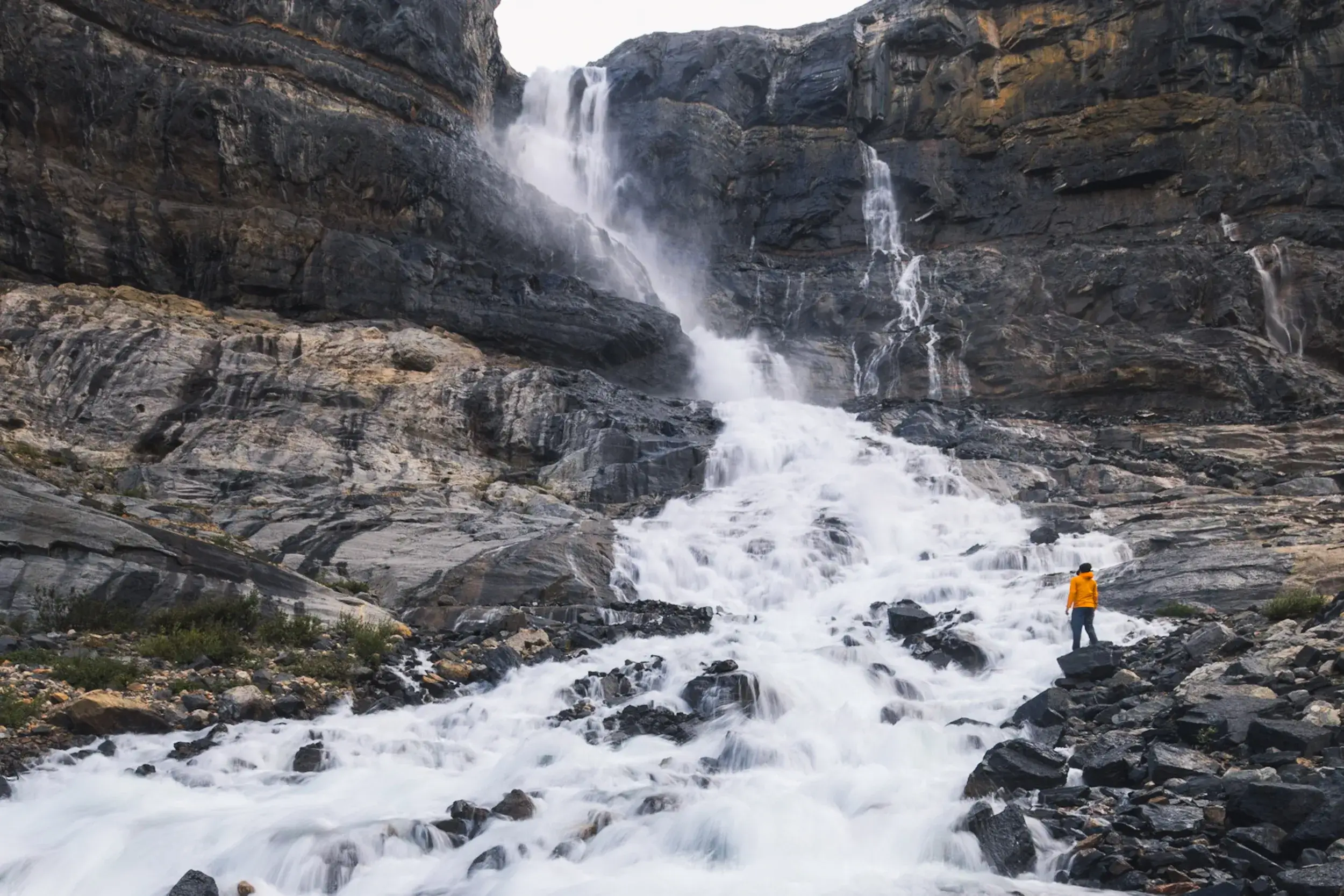 Bow Glacier Falls in Banff National Park