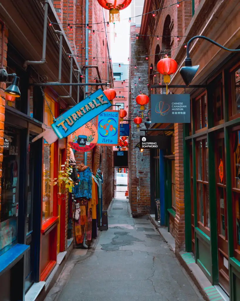 Fan Tan Alley in Chinatown Victoria