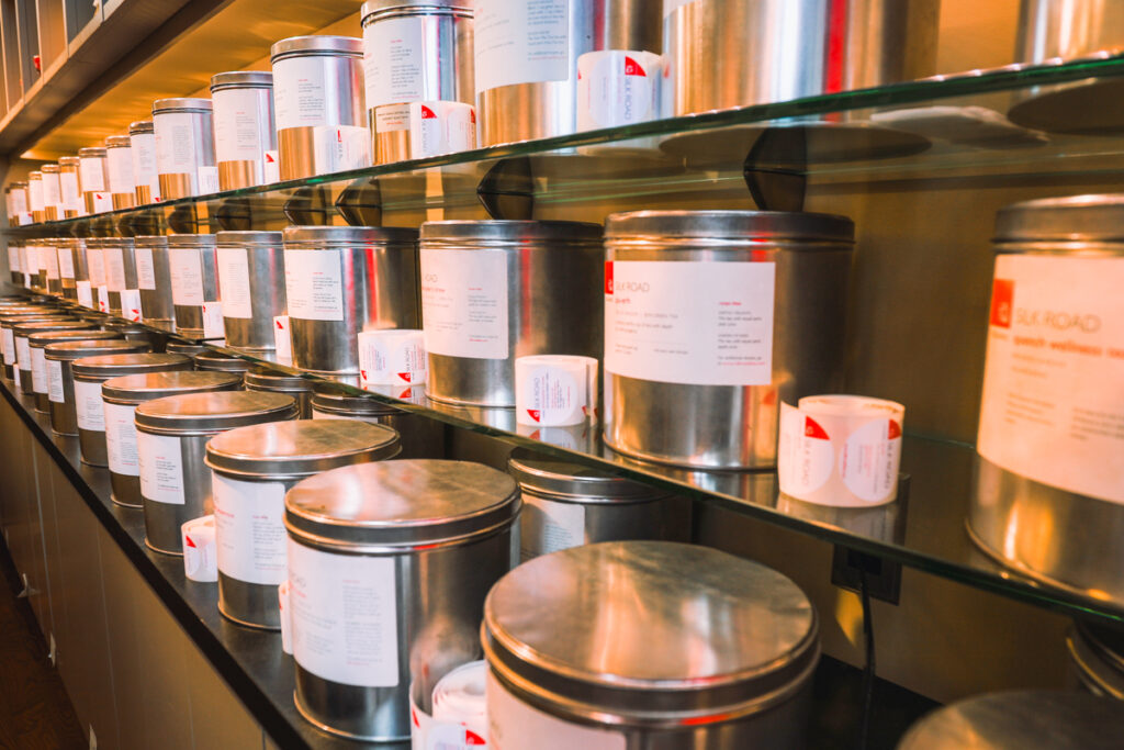 Tea on display in Chinatown Victoria